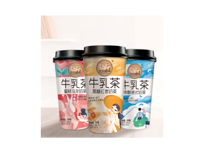 三只猫咪牛乳茶热卖休闲冲调饮料饮品批发代理