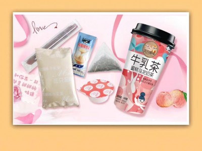 三只猫咪牛乳茶热卖休闲冲调饮料饮品批发代理