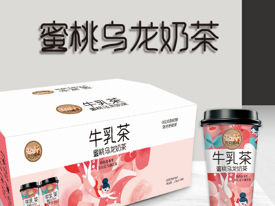 三只猫咪牛乳茶热卖休闲冲调饮料饮品批发代理 30杯100克