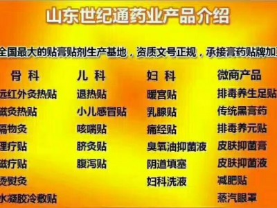 山东厂家外用贴剂OEM代工，定制贴牌