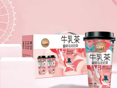 三只猫咪牛乳茶冲调饮料饮品批发代理「30杯100克」