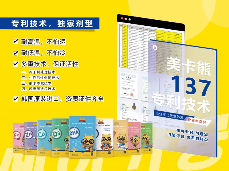 营养素与人体细胞，美卡熊二代营养素口溶膜片吸收更高效