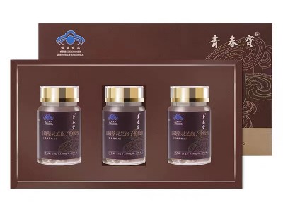 青春宝方格牌破壁灵芝孢子粉胶囊