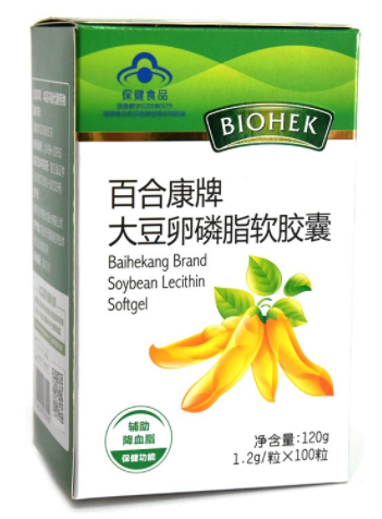 软磷脂软胶囊（百合康牌大豆卵磷脂软胶囊）