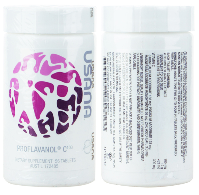 usana葡萄籽c100(优思纳葡萄籽保健片C100，鲜果萃取强效抗氧，助力养护身体)