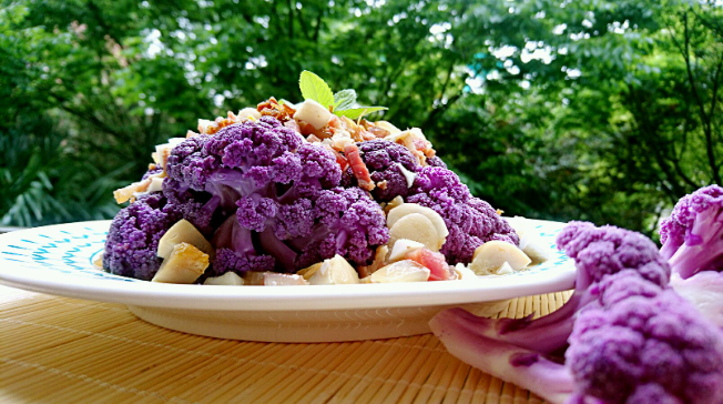 紫色菜花怎么做好吃（紫色菜花图片）
