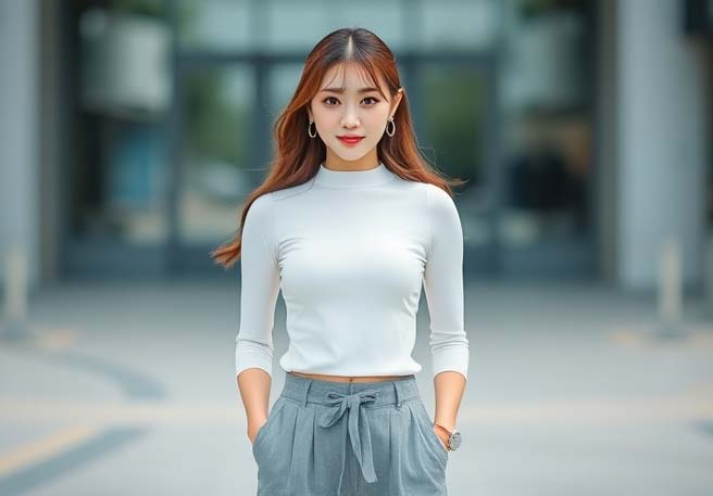 美女大胆露下半身私处：性感美女敢穿着开裆裤展现诱人底线