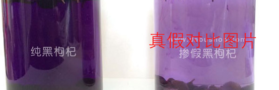 真假黑枸杞对比图