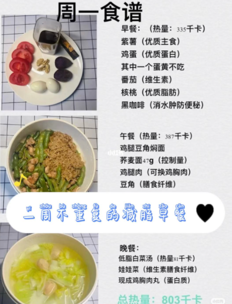 一周减肥食谱