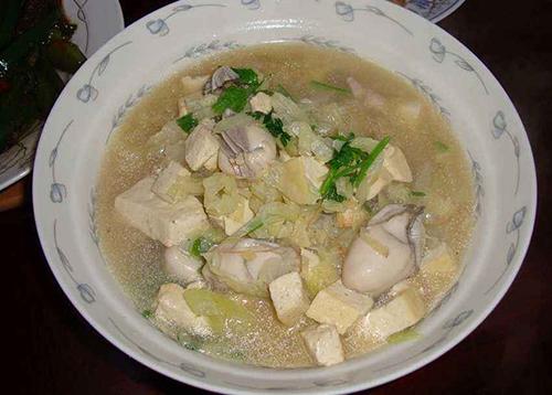 海蠣子豆腐湯