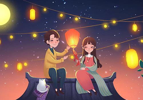 放孔明灯
