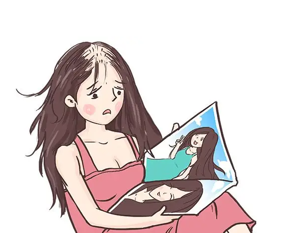 秃头漫画 女孩子图片