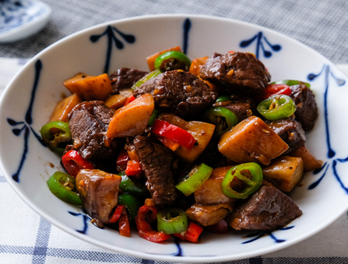 减肥菜谱：黑椒牛肉杏鲍菇