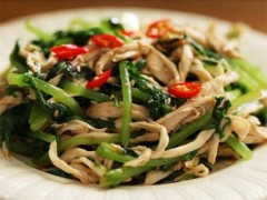 减肥菜谱：茼蒿拌鸡丝
