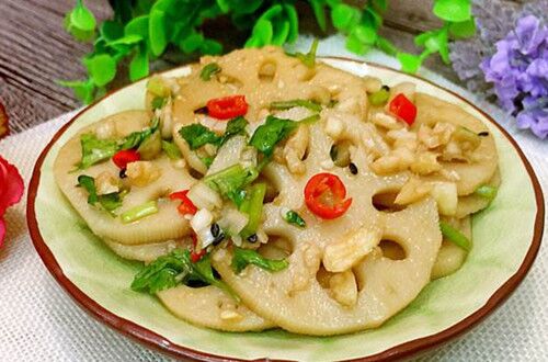 减肥菜谱：凉拌藕片